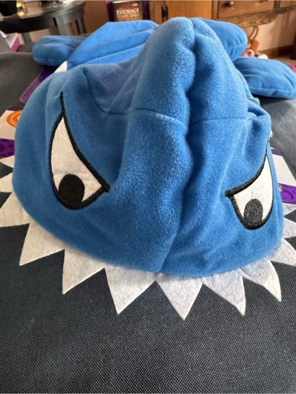 Blue Shark Plush Dog Costume Hooded